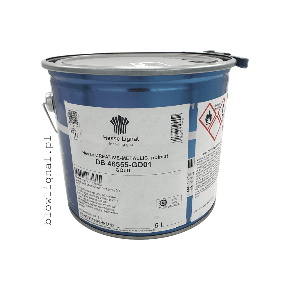 LAKIER HESSE CREATIVE-METALLIC DB 46555-GD01 ZŁOTY (5 L) – Jedwabisty Mat, Najwyższa Jakość - obrazek 2