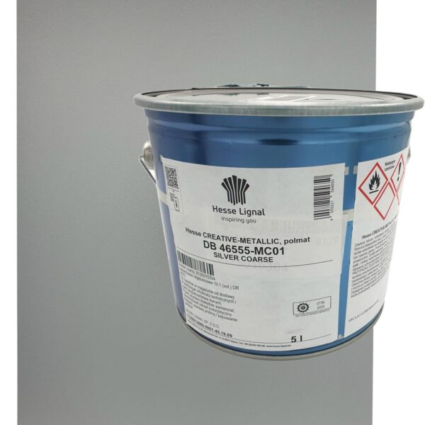 lakier metaliczny srebrny półmat Hesse grube ziarno