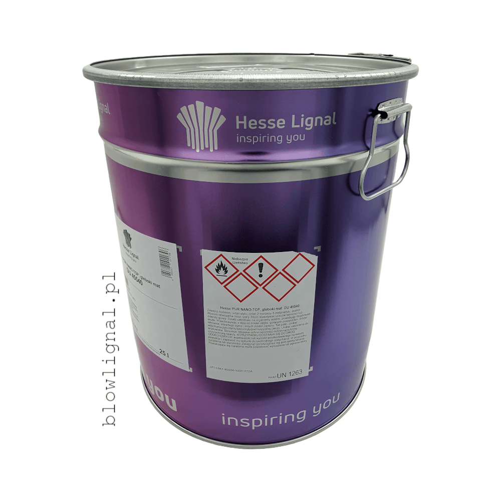 Lakier PUR Hesse DU 45540 FANTASTIC-CLEAR – GŁĘBOKI MAT, UV, 25 L - obrazek 2