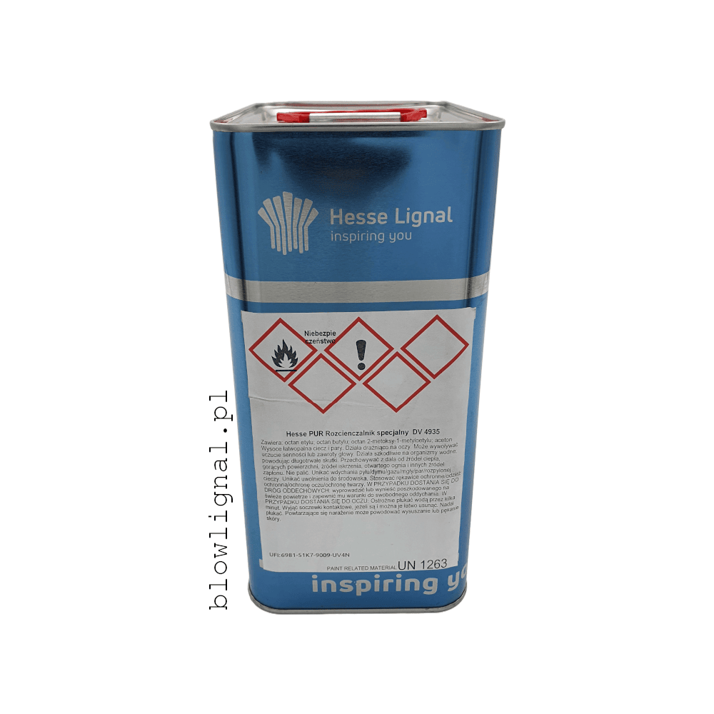 ROZCIEŃCZALNIK SPECJALNY HESSE DV 4935 (5 L) – WOLNY, do Wysokiego Połysku i Dużych Powierzchni - obrazek 2