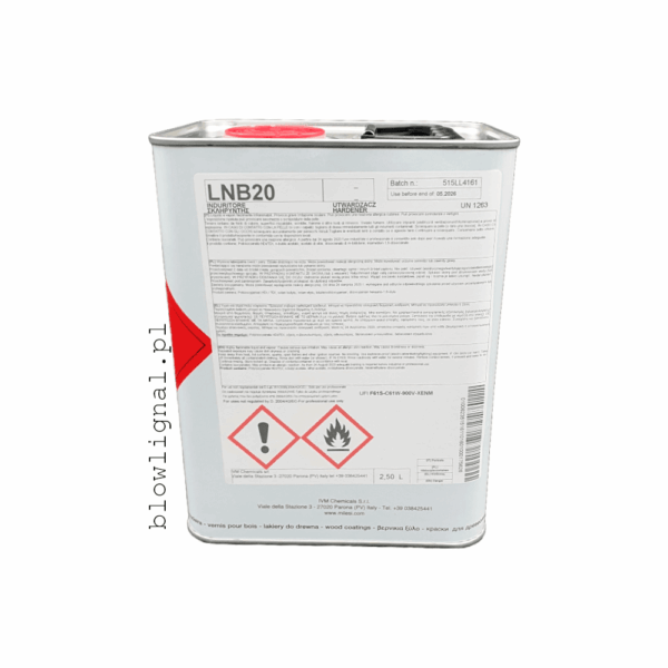ln20 2,5 l utwardzacz poliuretanowy milesi z filtrami uv wygodne orginalne opakowanie milesi blowlignal oficjalny dystrybutor
