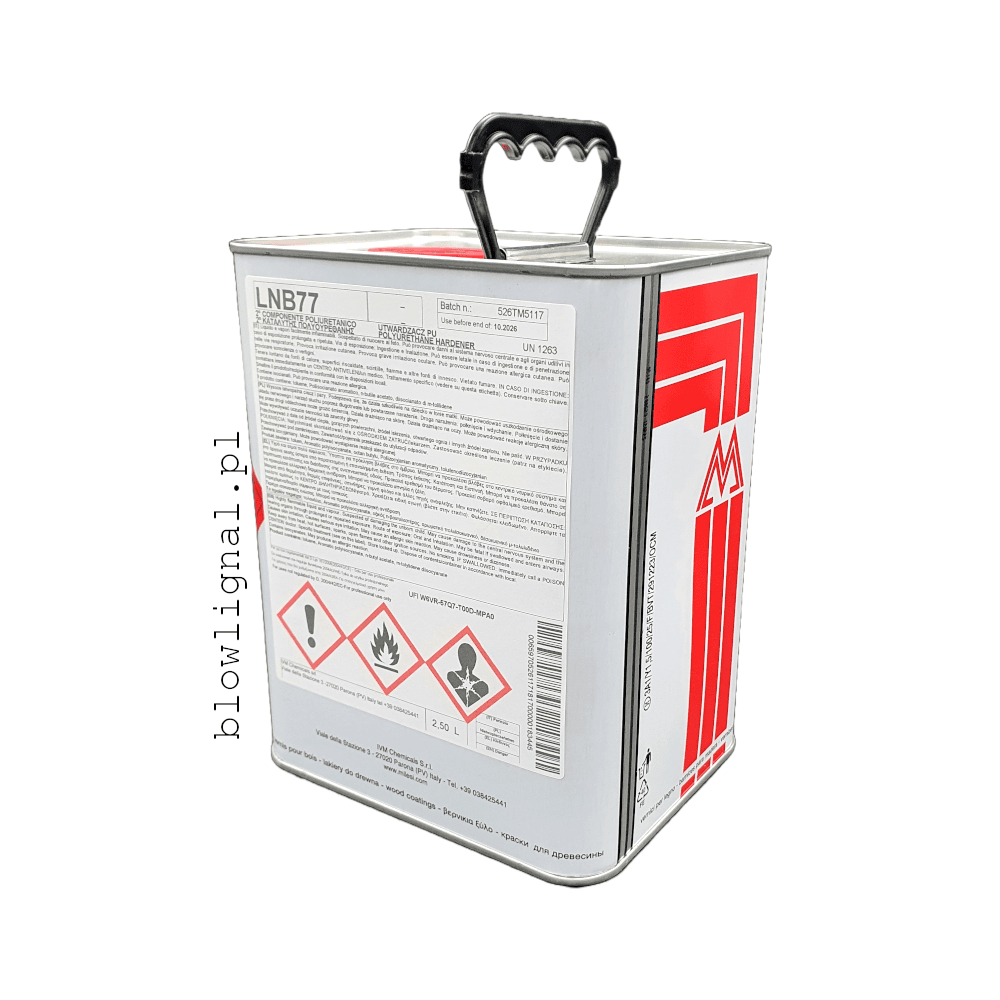 Utwardzacz Poliuretanowy Milesi LNB 77 – Uniwersalny, Bańka 2,5 L - obrazek 2