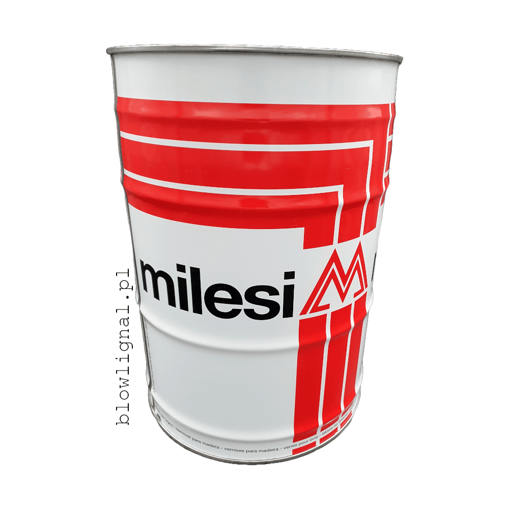 orignalne metalowe 25 litrowe opakowanie na rozcieńczalnik do lakierów poliuretanowych widać logo milesi