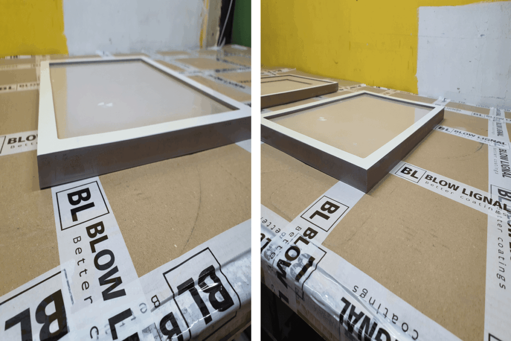 Na zdjęciu widać jak dobrze zalane są krawędzie oraz fakt że izolant odpowiednio przygotowany i nałożony nie spływa z krawędzi. 