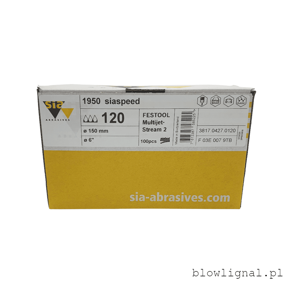 Sia 1950 Siaspeed P120 MultiJetStream 2 Krążek 150mm 49H 100szt (do Festool) - obrazek 4
