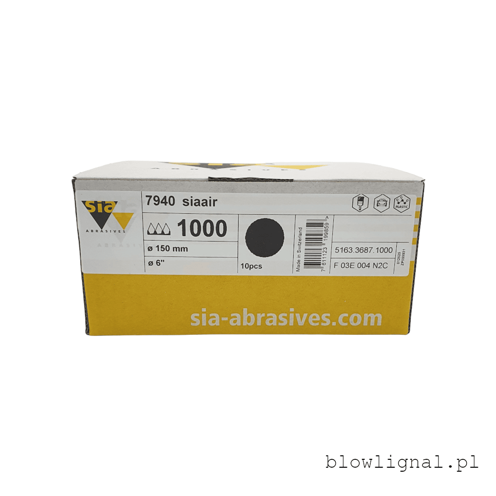 Sia 7940 Siaair P1000 Krążek na gąbce 150mm 10szt | Wykończenie pod połysk - obrazek 4