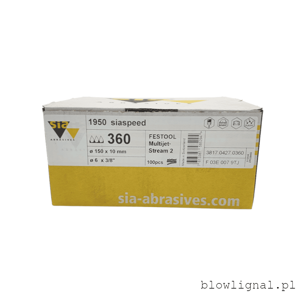 Sia 1950 Siaspeed P360 MultiJetStream 2 Krążek 150mm 49H 100szt (do Festool) - obrazek 4