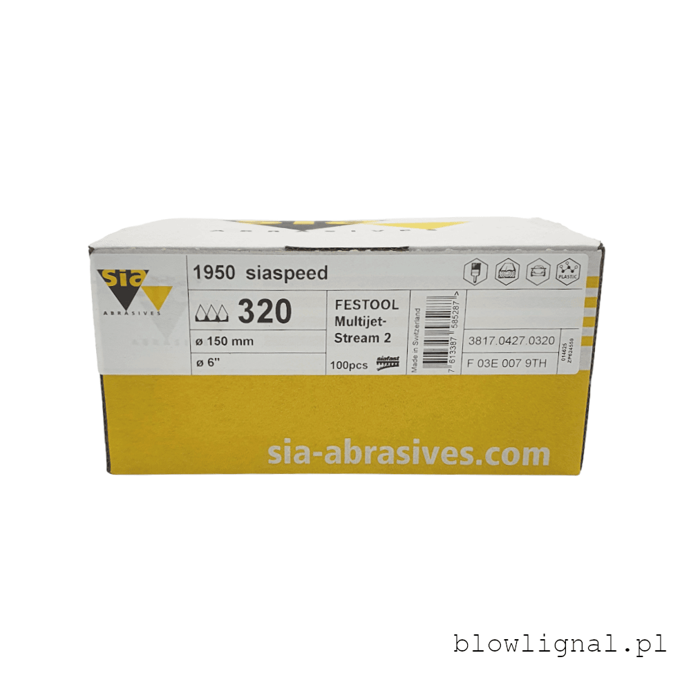 Sia 1950 Siaspeed P320 MultiJetStream 2 Krążek 150mm 49H 100szt (do Festool) - obrazek 4
